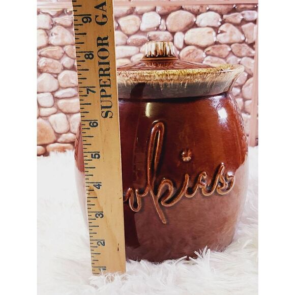 Hull Pottery Brown Drip Cookie Jar With Lid - Picture 11 of 11